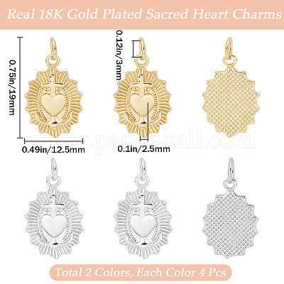 8шт 2 цвета латунные подвески KK-BBC0013-01-1