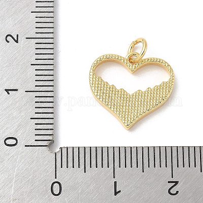 Подвески в виде сердечек из натуральной белой ракушки из латуни с соединительными кольцами KK-S522-08E-G-1