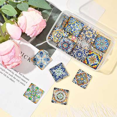 1 пакетик стеклянных кабошонов GGLA-FS0001-19B-1