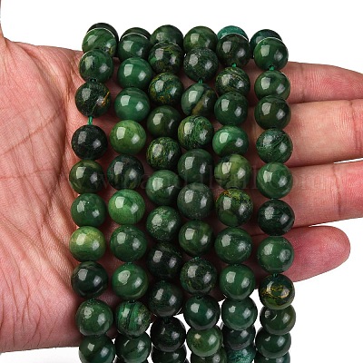 Natürliche afrikanische Jade Perlen Stränge&nbsp;G-K091-10mm-1