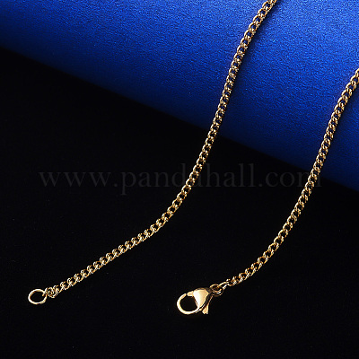 Цепочка из нержавеющей стали 304 с вакуумным покрытием PVD NJEW-S420-001A-G-1