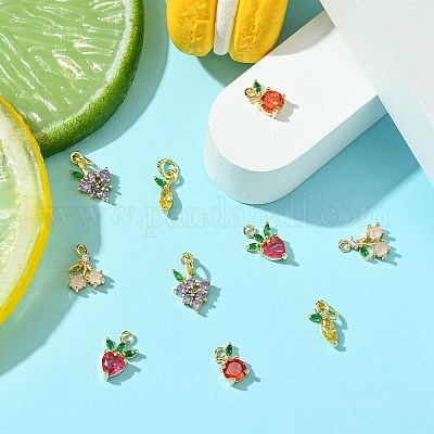 10шт 5 стиля латунные подвески KK-CJ0001-73-1