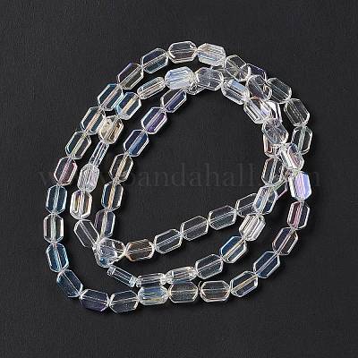 Стеклянные бусины с гальваническим покрытием  EGLA-L042-AB01-1