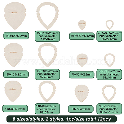 1 набор шаблонов для вырезания листьев/цветов в технике макраме из дерева DIY-BC0009-99-1