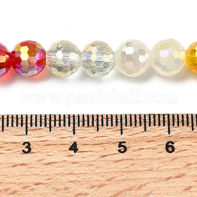 Стеклянные бусины с гальваническим покрытием  EGLA-D300-06-8mm-09-1