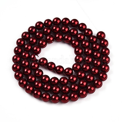 Выпечка из окрашенного перламутрового стекла жемчужные бусинки HY-N002-5mm-A13-1