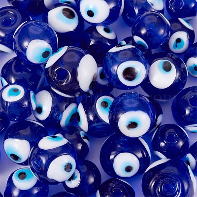 60шт ручной работы бусины лэмпворк LAMP-PJ0001-04-1