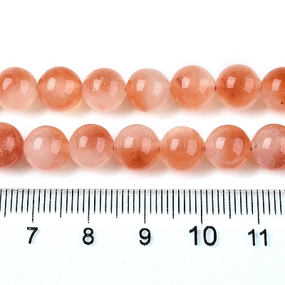 Окрашенные природные белый нефрит бисер пряди G-T138-8mm-210-33-1