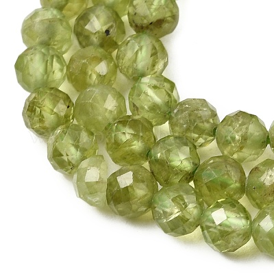 Природный перидот бисер нитей&nbsp;G-P603-C-4mm-01-1