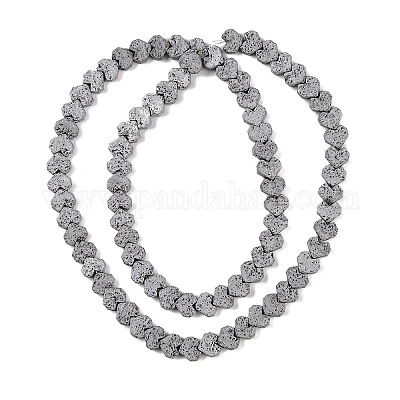 Гальванические бусины из натуральной лавы G-Q1009-G01-02G-1