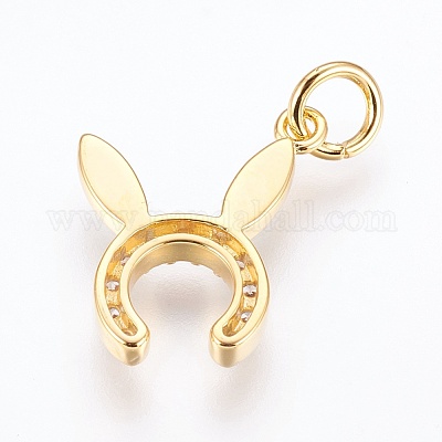 Латунные подвески с фианитами ZIRC-G144-07G-01-1