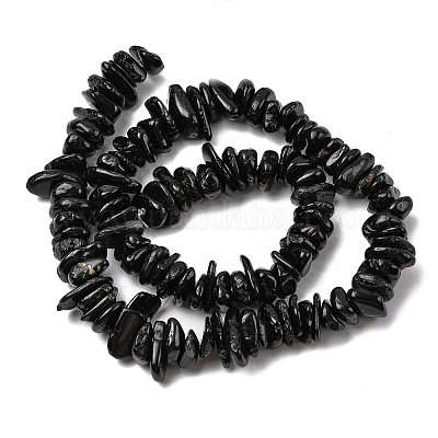 Натуральный черный турмалин бисер нитей G-A285-A07-01-1