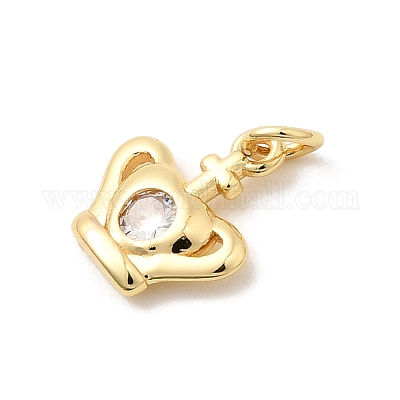 Латунные микро проложить кубического циркония подвески KK-Z135-02G-05-1