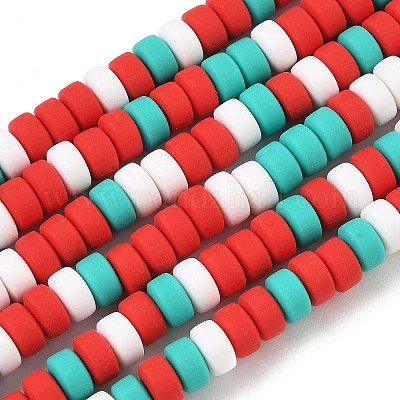 Рождественские бусины из полимерной глины ручной работы CLAY-F006-01B-1