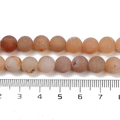 Натуральный druzy агатовые бусы пряди G-NH0024-A06-8mm-1