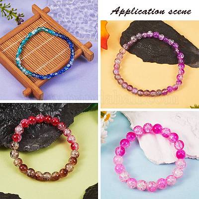 1500шт 24 стиля выпечки и окрашенные распылением стеклянные бусины с кракле CCG-SZ0001-13B-1