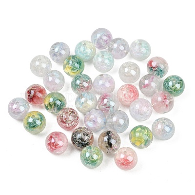 Светящиеся прозрачные смоляные бусины внутри цветка&nbsp;RESI-C070-05A-1