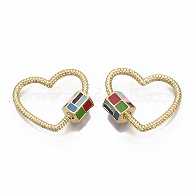 Латунная эмаль винт карабин брелок с замком KK-R131-001-NF-1