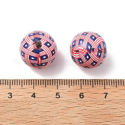 Тематика дня независимости деревянные европейские бусины WOOD-I014-01A-1