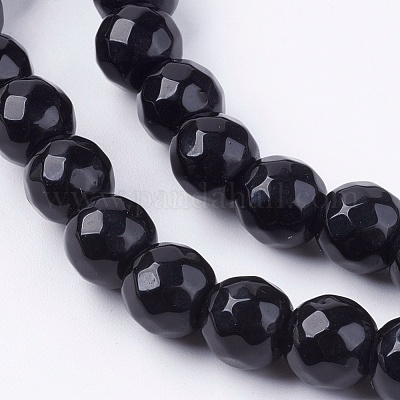 Натуральный белый нефритовый шарик нити G-R166-8mm-14-1