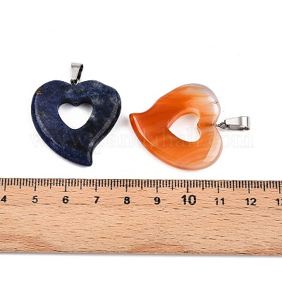 Полые подвески из смешанного натурального и синтетического камня G-N344-22P-1