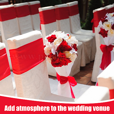 Полиэстер эластичный элегантный атласный чехол для стула пояса AJEW-WH0678-86A-1