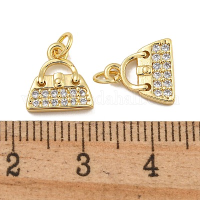 Покрытие стойки латунь микропаве прозрачные кубические циркониевые подвески KK-U030-10G-1