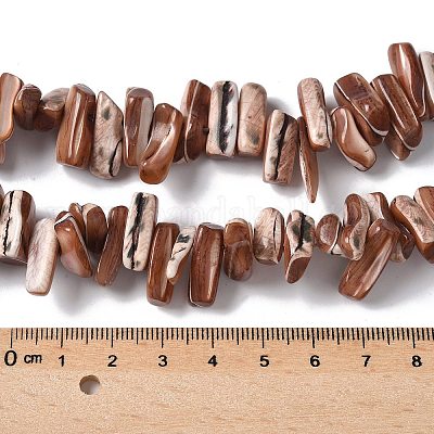 Окрашенные нити натуральных бусин-ракушек трохуса SSHEL-C013-09B-1