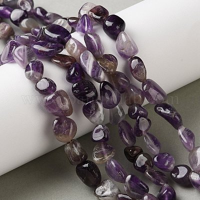 Natürlichen Amethyst Perlen Stränge&nbsp;G-C268-A05-8x10mm-1