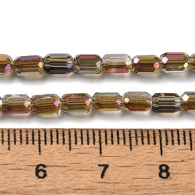 Стеклянные бусины с гальваническим покрытием  EGLA-D031-01-15-1