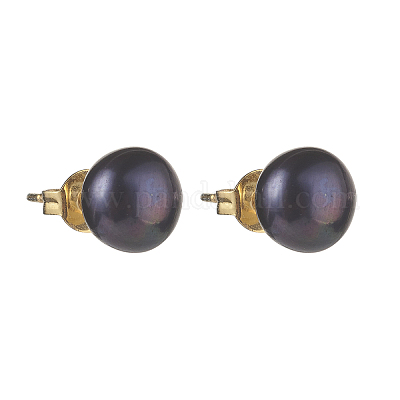 Серьги-гвоздики с натуральным жемчугом EJEW-JE04585-1