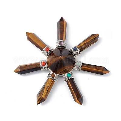 Чакра природный тигровый глаз энергетическая башня пирамида G-L524-08P-02-1