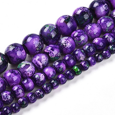 Выпечка окрашенные стеклянные бусины пряди X1-DGLA-N003-8mm-A07-1