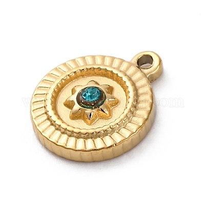 Подвески из нержавеющей стали 304 со стразами STAS-M110-18G-1