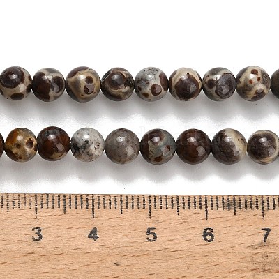 Нити бусин из натурального астроита и яшмы G-H329-C02-6mm-1