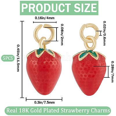 5шт латунные эмалированные подвески KK-CN0002-64-1