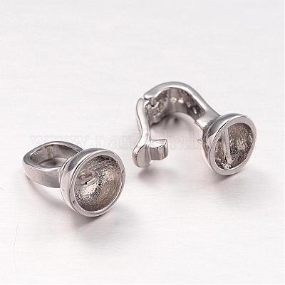 Латунные микро проложить кубического циркония раз за застежками ZIRC-K019-03P-1