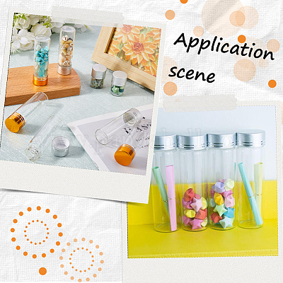 32 шт. 2-х цветные прозрачные стеклянные бутылки-контейнеры для бусин CON-SC0001-13B-1