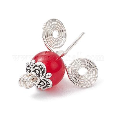 Подвески из стеклянных бусин с имитацией нефрита PALLOY-JF02378-01-1