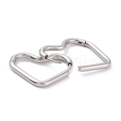 Серьги-кольца из нержавеющей стали 201 STAS-D451-36P-1