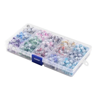 Строковые выкрашенные стеклянные бусины DIY-X0273-01-1