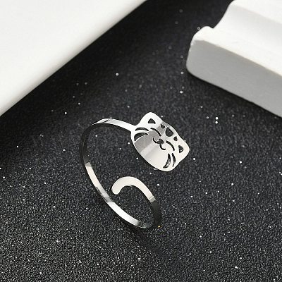 Кольца-манжеты из нержавеющей стали 304 для женщин RJEW-F195-02P-1