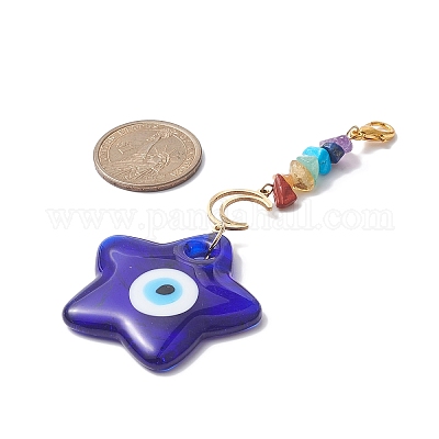 Лэмпворк пандант украшения сглаза HJEW-JM01001-05-1