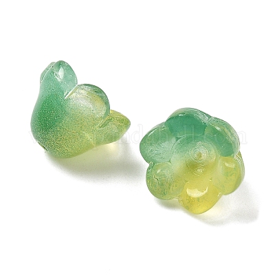 Прозрачные шапочки из стеклянных бусин GLAA-B028-01C-1