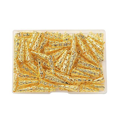 100шт железные филигранные бусины-конусы IFIN-YW0003-13-1