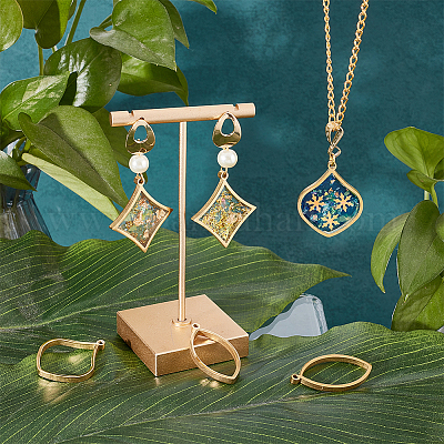 6 шт. 3 стиля подвески из нержавеющей стали 304 с открытой задней частью STAS-UN0047-05-1