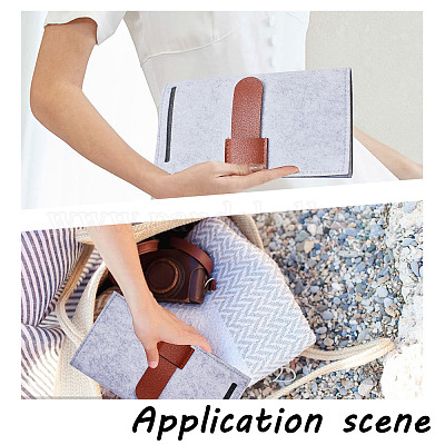 Сумки для хранения ювелирных изделий из войлочной ткани ODIS-WH0029-07-1