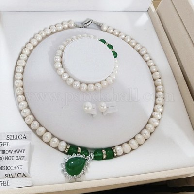 Ожерелья из круглых бусин из натурального агата WGE6446-03-1