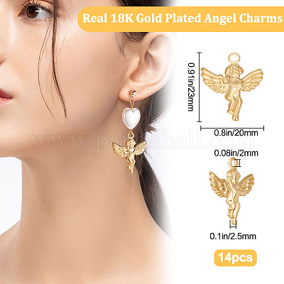 18K Gold Layered Simple Baby Heart Earrings Wholesale Jewelry Supplies Mini 5mm