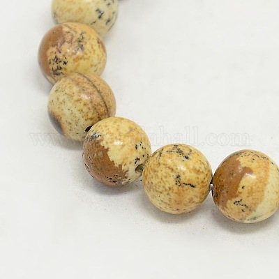 Картина яшмы бисер пряди круглые G-GSR8mmC016-1